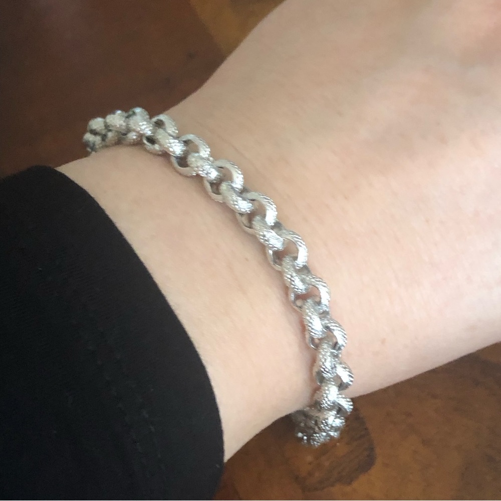 Vintage Sarah Coventry aluminum link bracelet